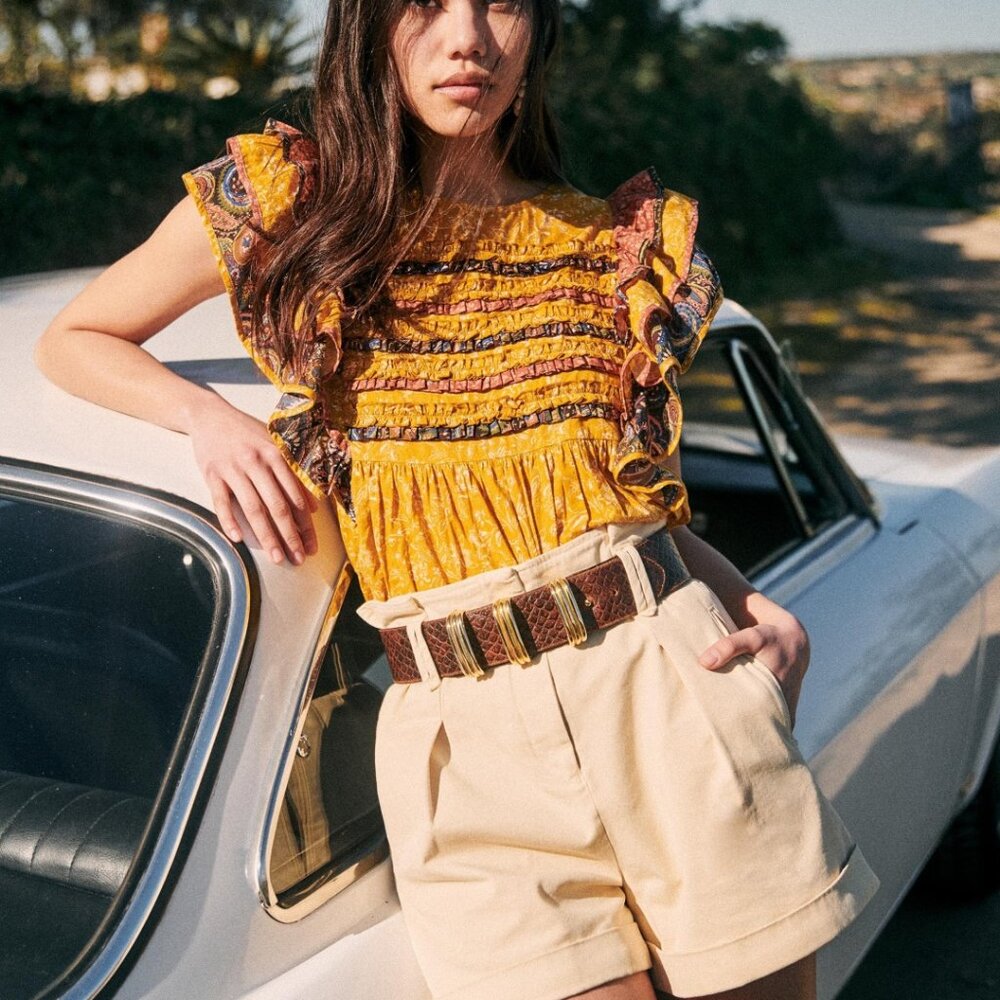 Sezane Romeo Shorts in Cream (36/S)